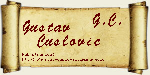 Gustav Ćuslović vizit kartica